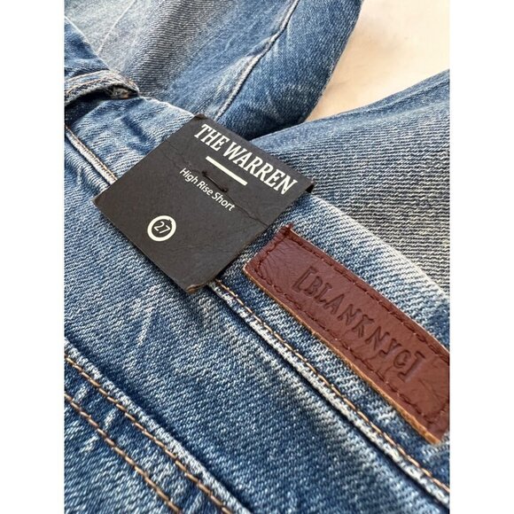 NWT BLANKNYC Size 27 Button Fly Raw Hem Long Denim Shorts MSRP $78 - Picture 9 of 10